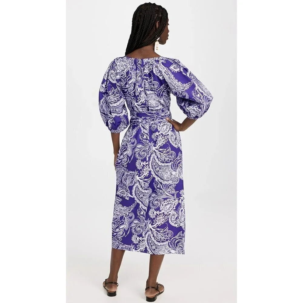 💕MARA HOFFMAN💕 Fila Dress ~ Purple with White Abstract Print Small S NWT - Picture 6 of 16